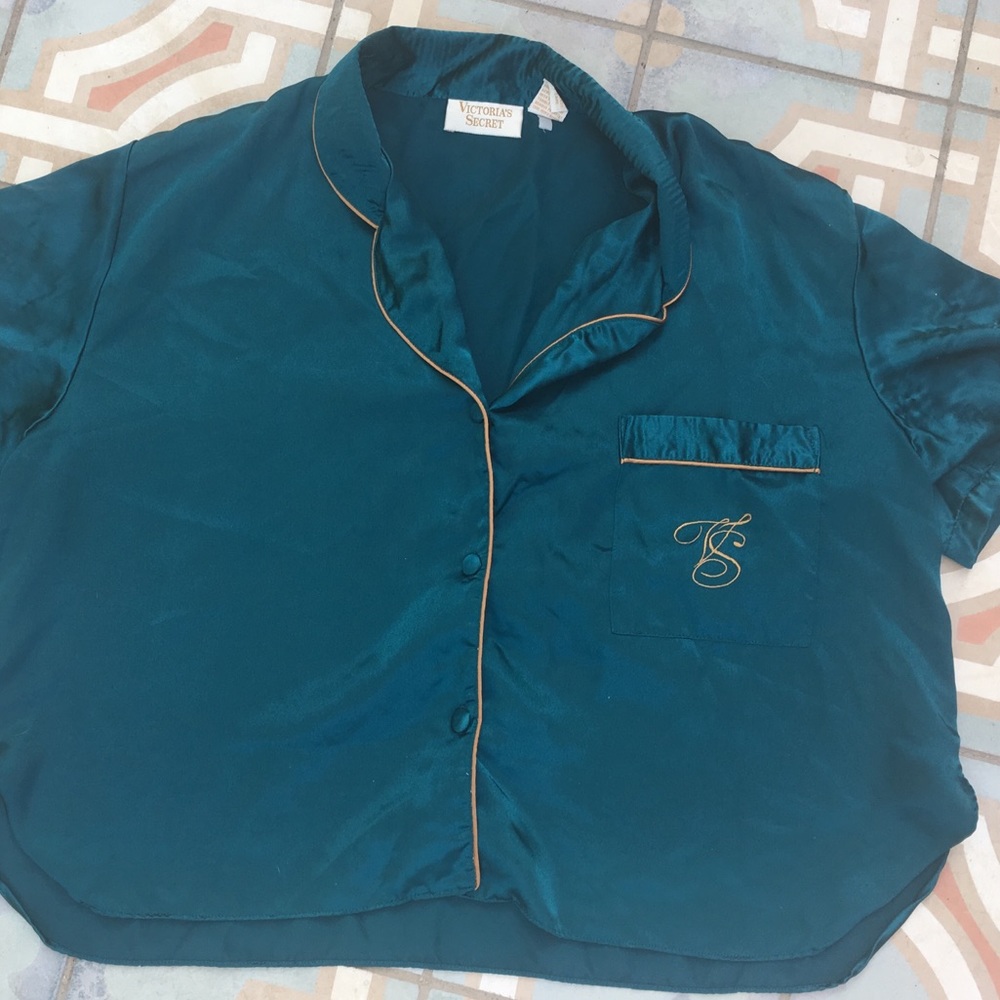 Emerald Green Victoria’s Secret Pajama Top.